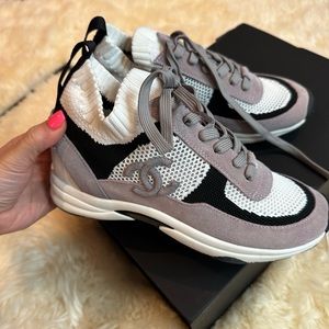 Chanel sneakers black/black/gray size 8